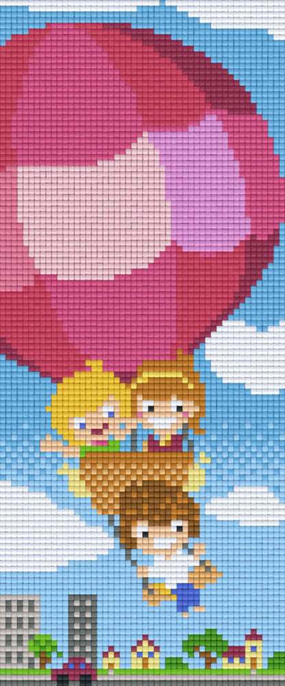 Hot Air Balloon Three [3] Baseplate PixelHobby Mini-mosaic Art Kit